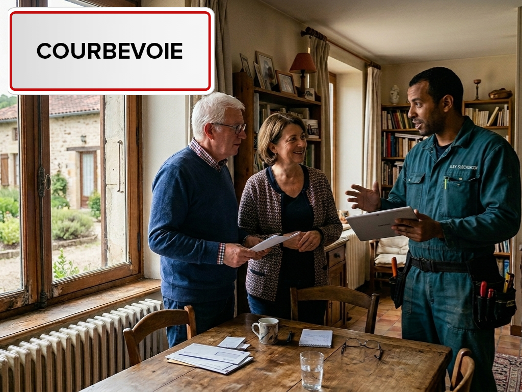 Installation de pompe à chaleur à Courbevoie (92400) dans les Hauts-de-Seine